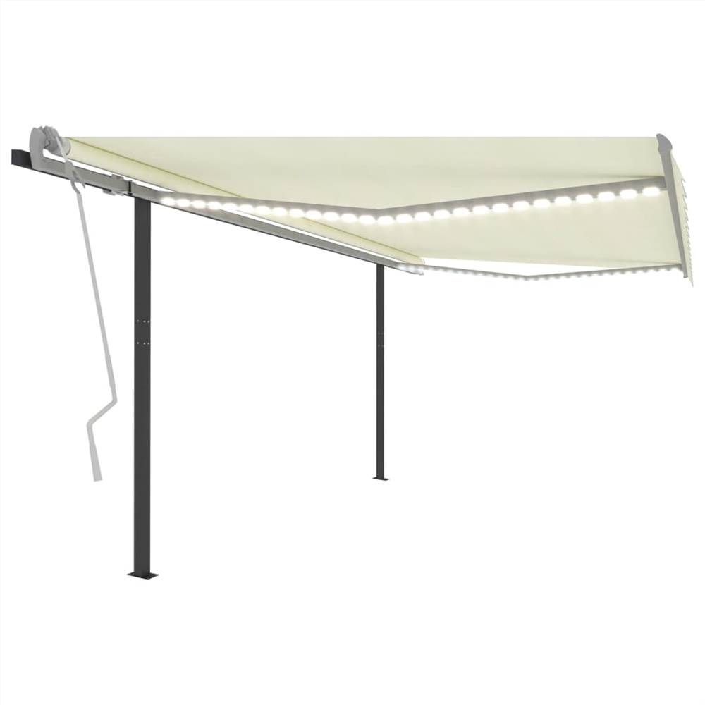 

Automatic Awning with LED & Wind Sensor 4.5x3.5 m Cream