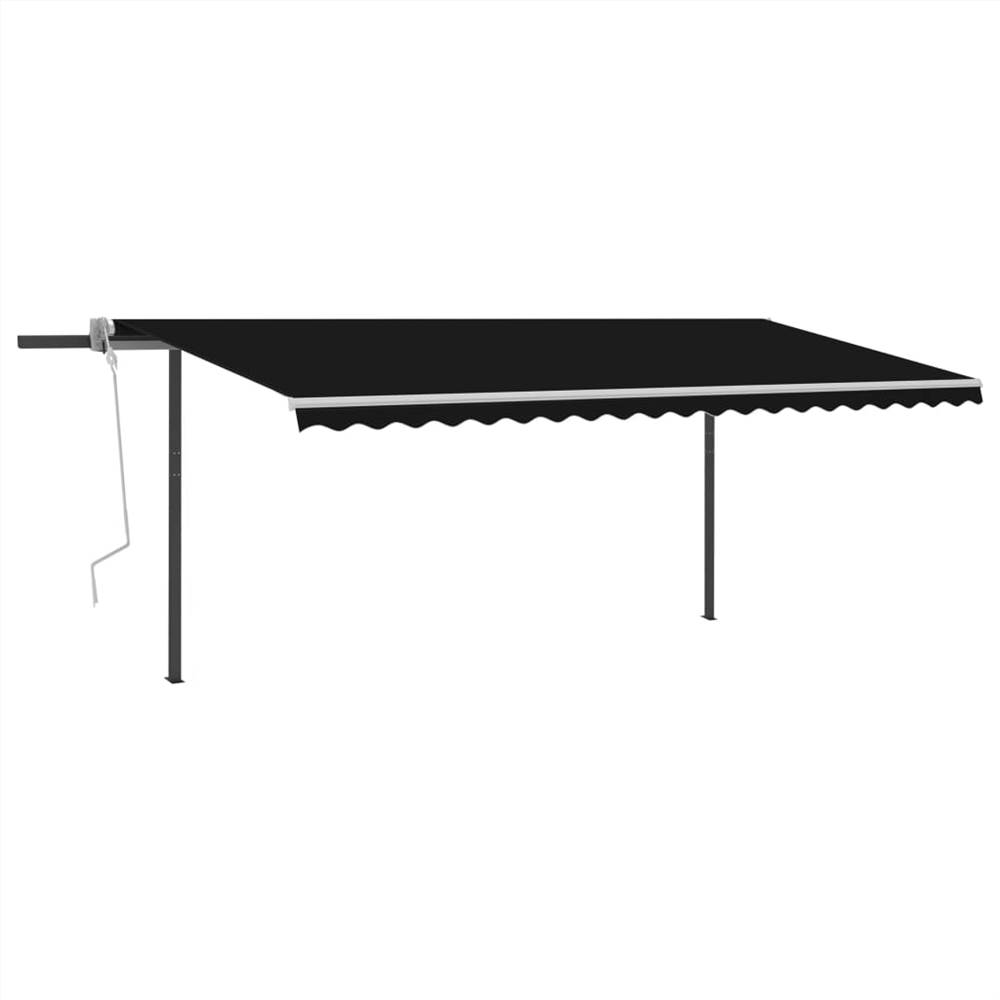 Automatic Awning with LED & Wind Sensor 5x3 m Anthracite