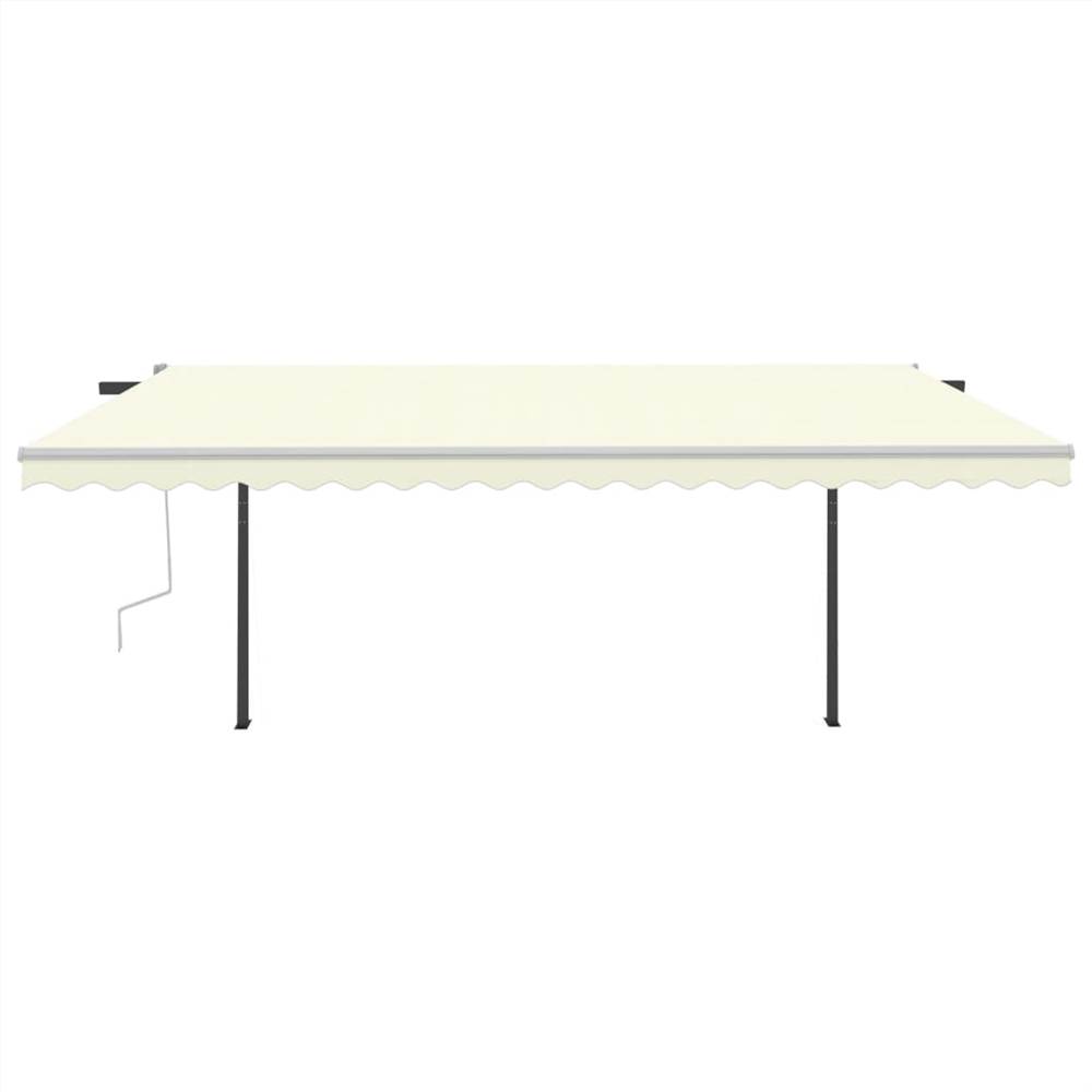 Automatic Awning with LED & Wind Sensor 5x3 m Cream