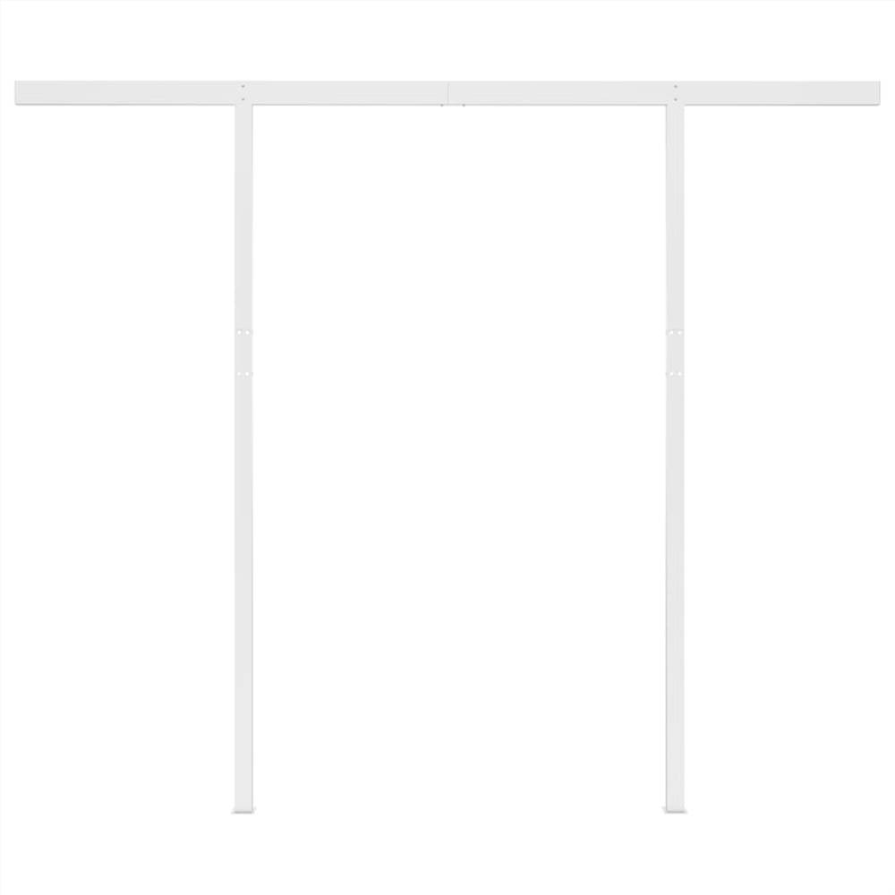 Automatic Awning with LED&Wind Sensor 3.5x2.5 m Blue and White