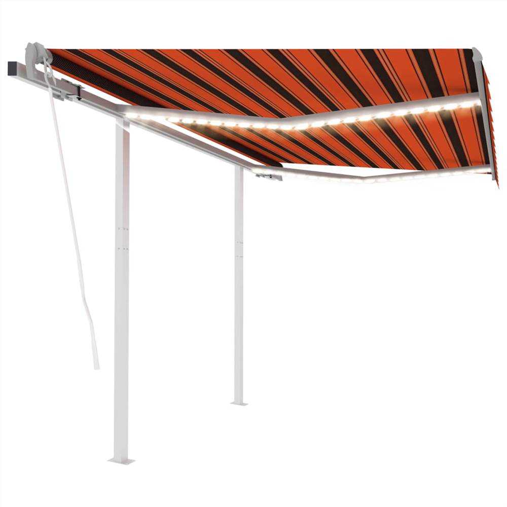 

Automatic Awning with LED&Wind Sensor 3.5x2.5 m Orange&Brown