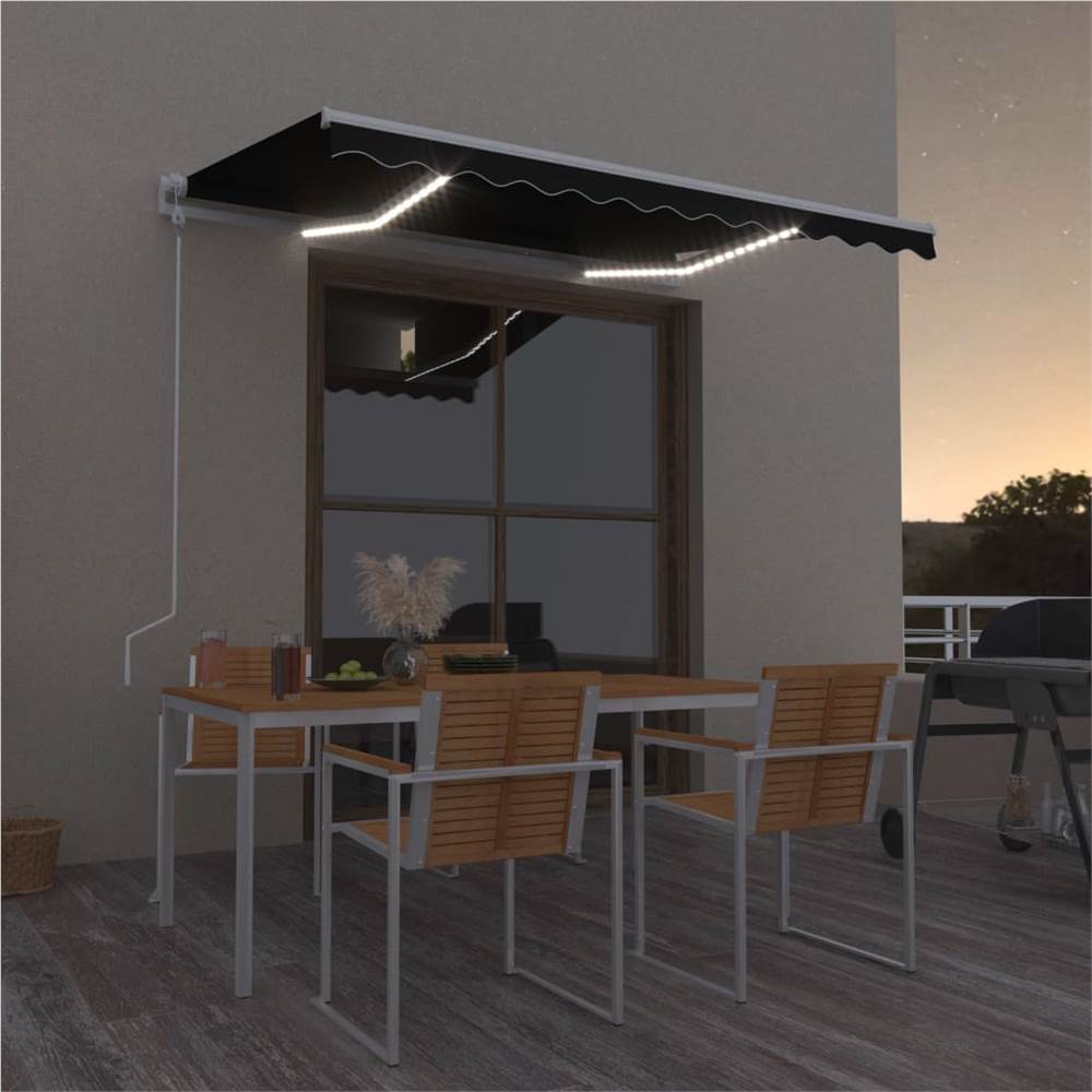 

Automatic Awning with LED&Wind Sensor 300x250 cm Anthracite