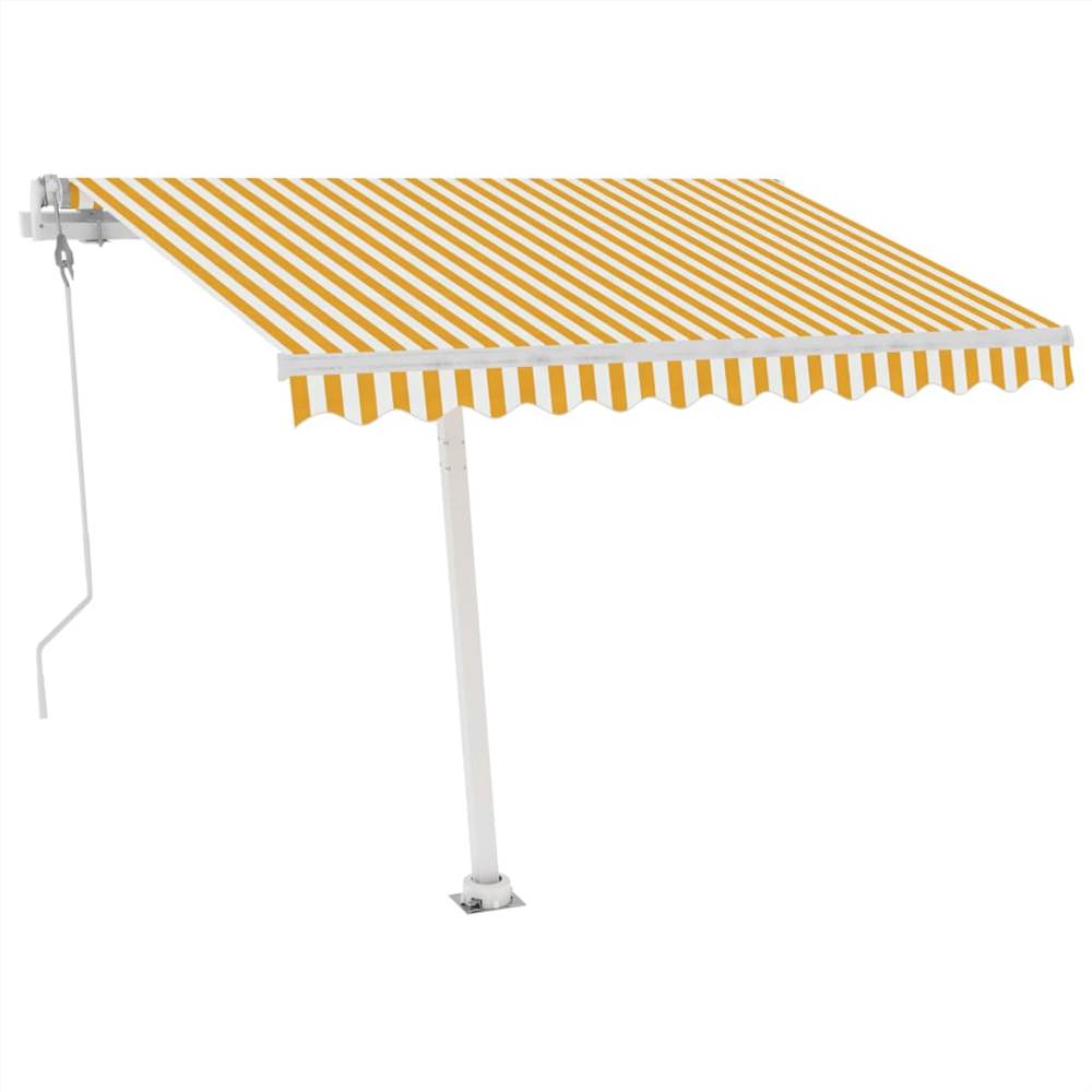 

Automatic Awning with LED&Wind Sensor 300x250 cm Yellow/White