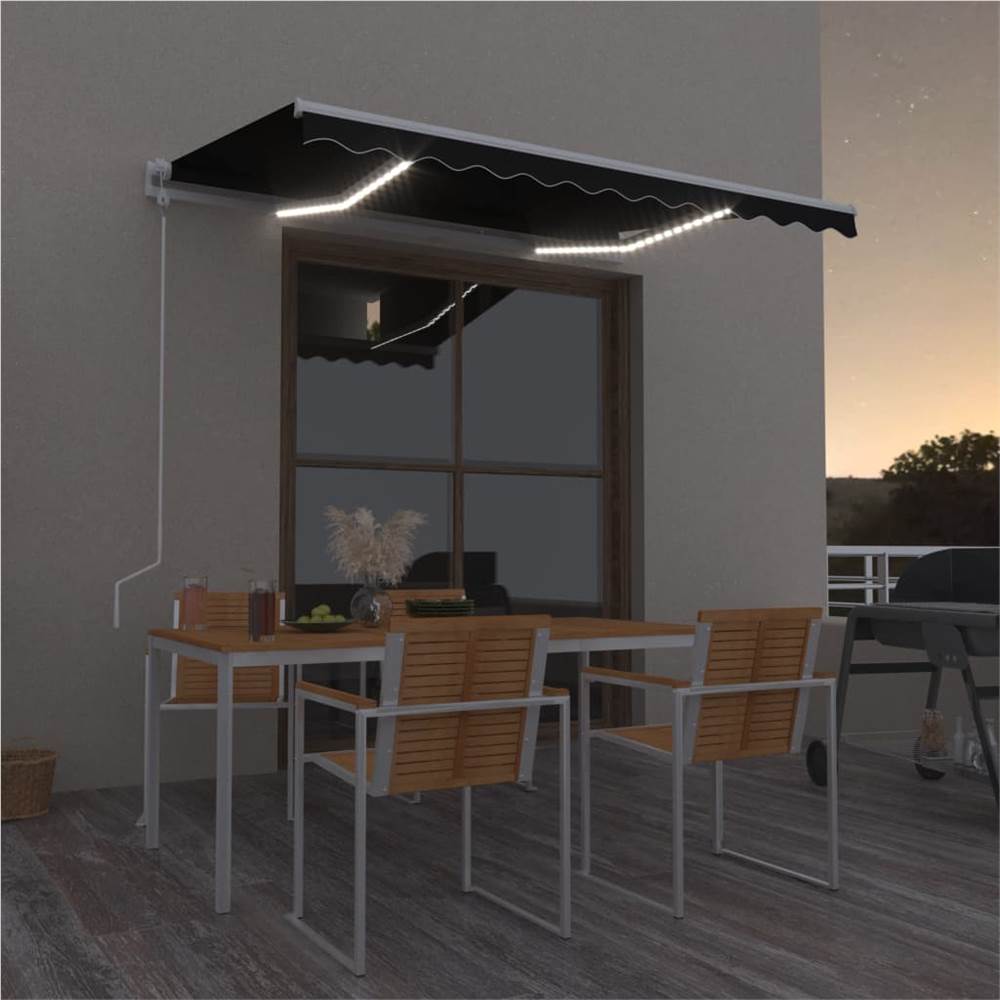 

Automatic Awning with LED&Wind Sensor 350x250 cm Anthracite