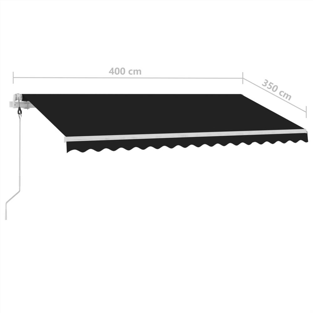 Automatic Awning with LED&Wind Sensor 400x350 cm Anthracite