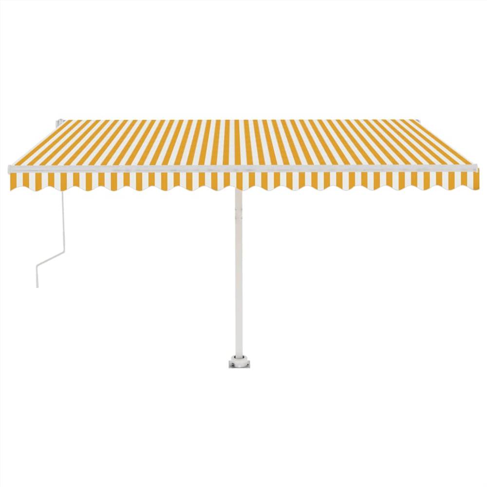 

Automatic Awning with LED&Wind Sensor 400x350 cm Yellow/White