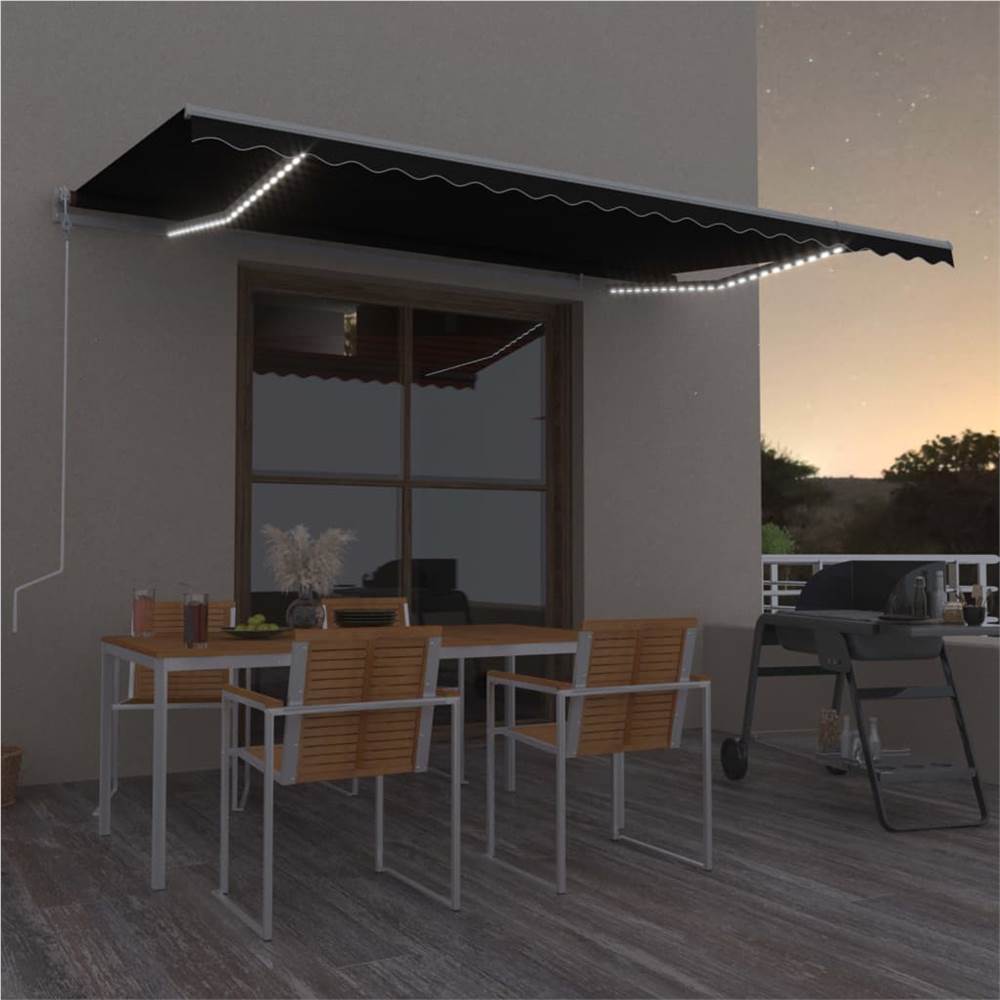

Automatic Awning with LED&Wind Sensor 500x350 cm Anthracite