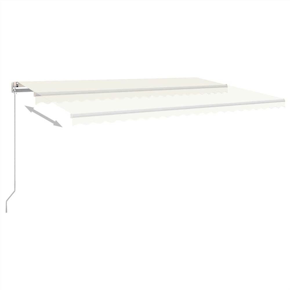 Automatic Awning with LED&Wind Sensor 5x3 m Cream