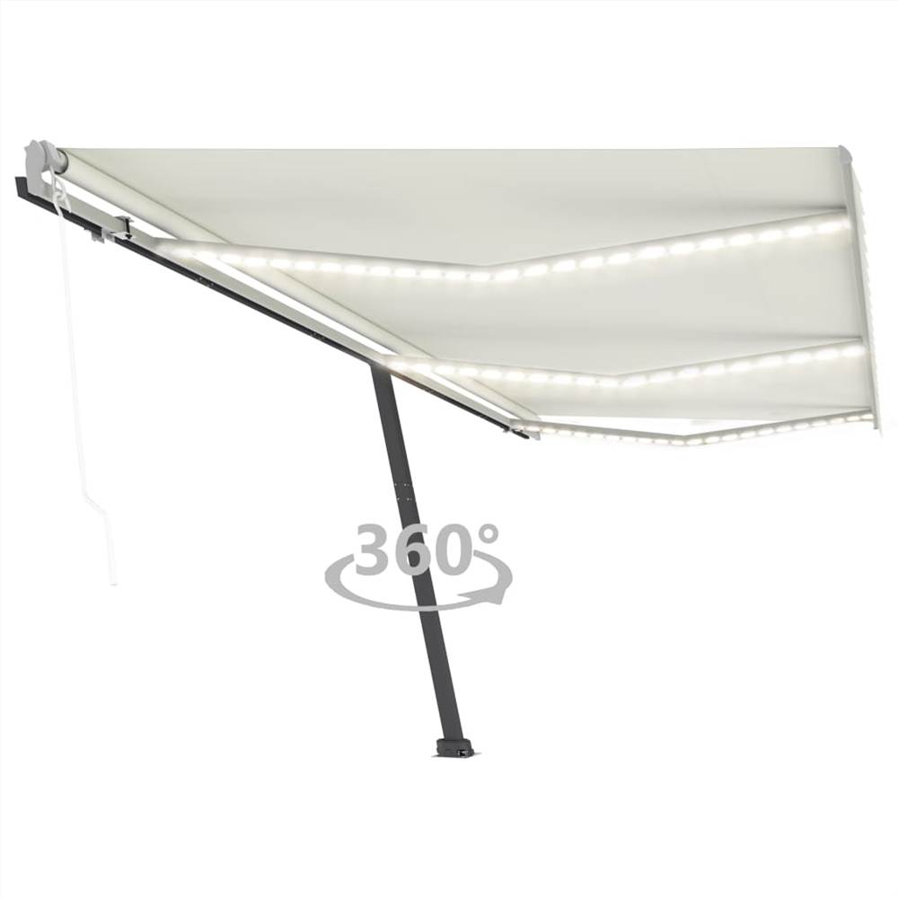 

Automatic Awning with LED&Wind Sensor 600x300 cm Cream