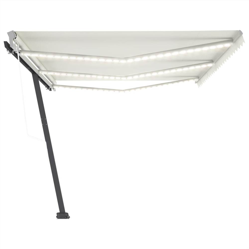 Automatic Awning with LED&Wind Sensor 600x300 cm Cream