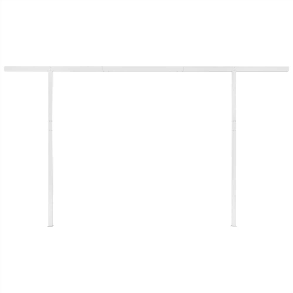 Automatic Retractable Awning with Posts 4.5x3 m Cream