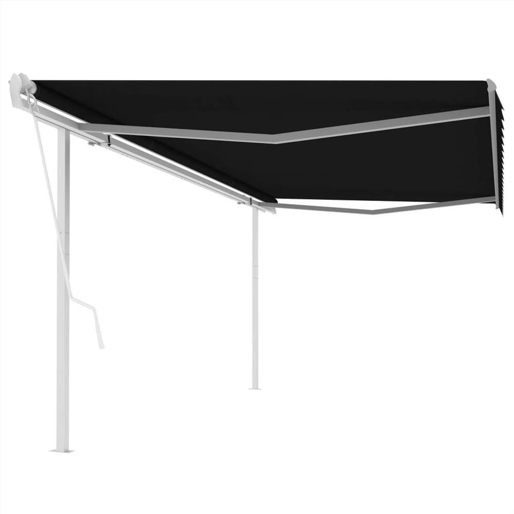 

Automatic Retractable Awning with Posts 5x3.5 m Anthracite