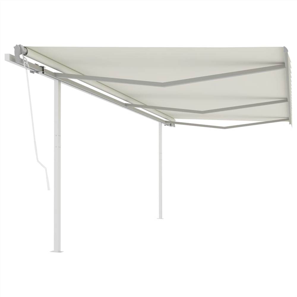 

Automatic Retractable Awning with Posts 6x3 m Cream