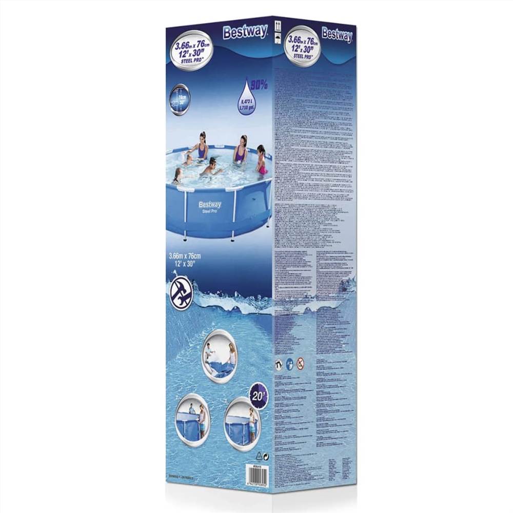 Bestway Steel Pro Round Swimming Pool 366 x 76 cm Steel Frame 56706