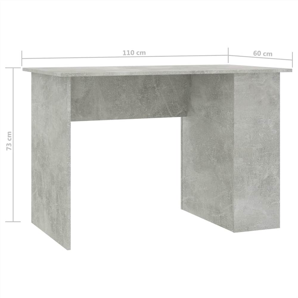 Desk Concrete Grey 110x60x73 cm Chipboard