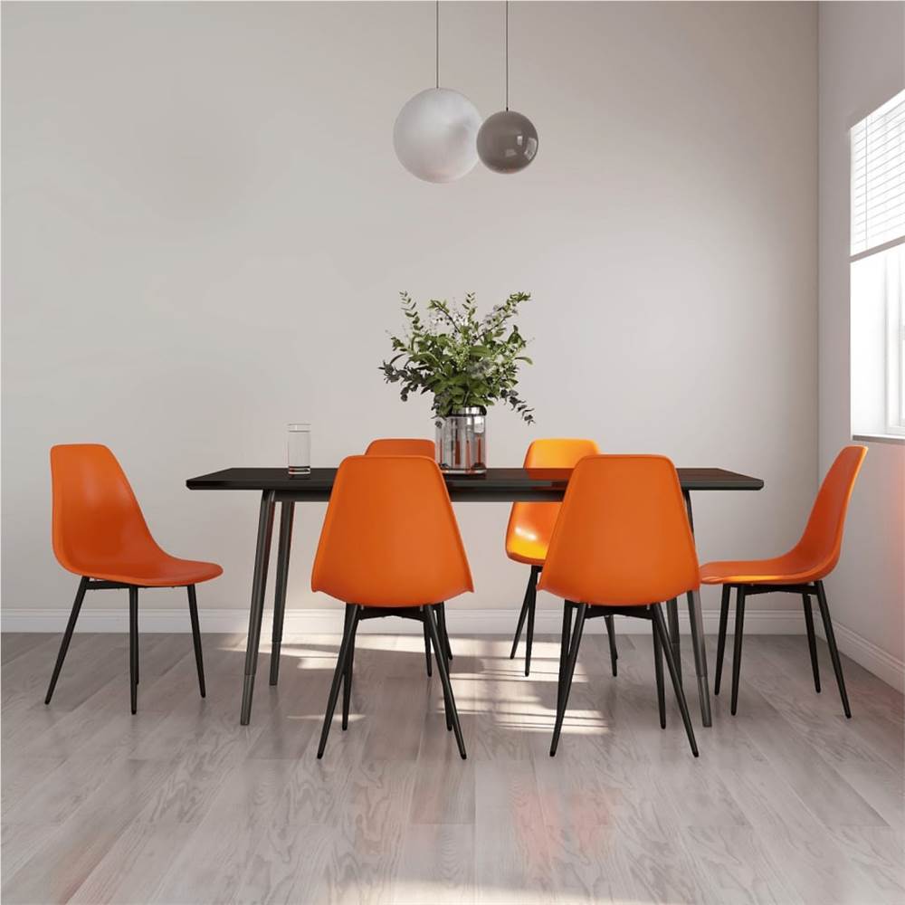 

Dining Chairs 6 pcs Orange PP