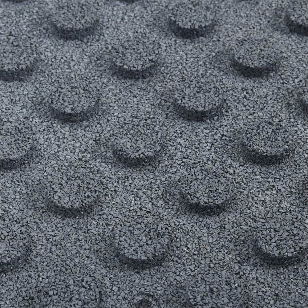 Fall Protection Tiles 18 pcs Rubber 50x50x3 cm Grey
