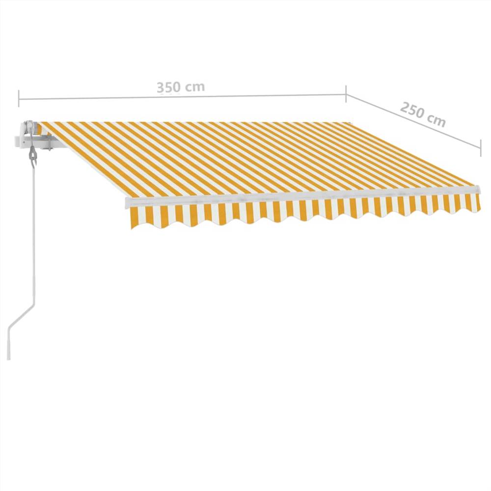 Freestanding Automatic Awning 350x250cm Yellow/White