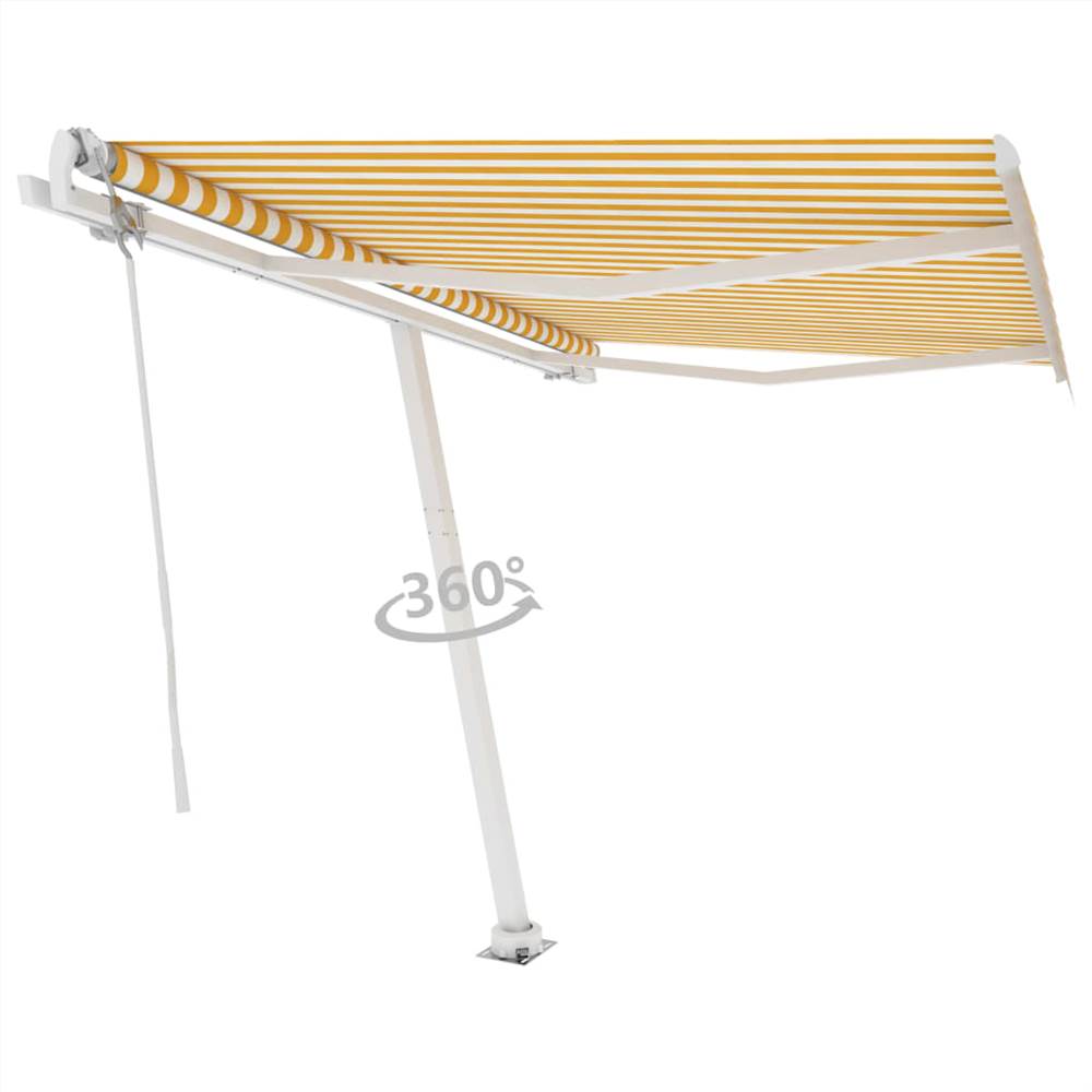 Freestanding Automatic Awning 350x250cm Yellow/White