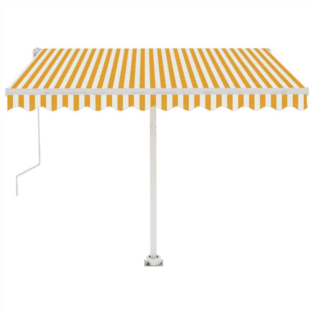 Freestanding Automatic Awning 350x250cm Yellow/White