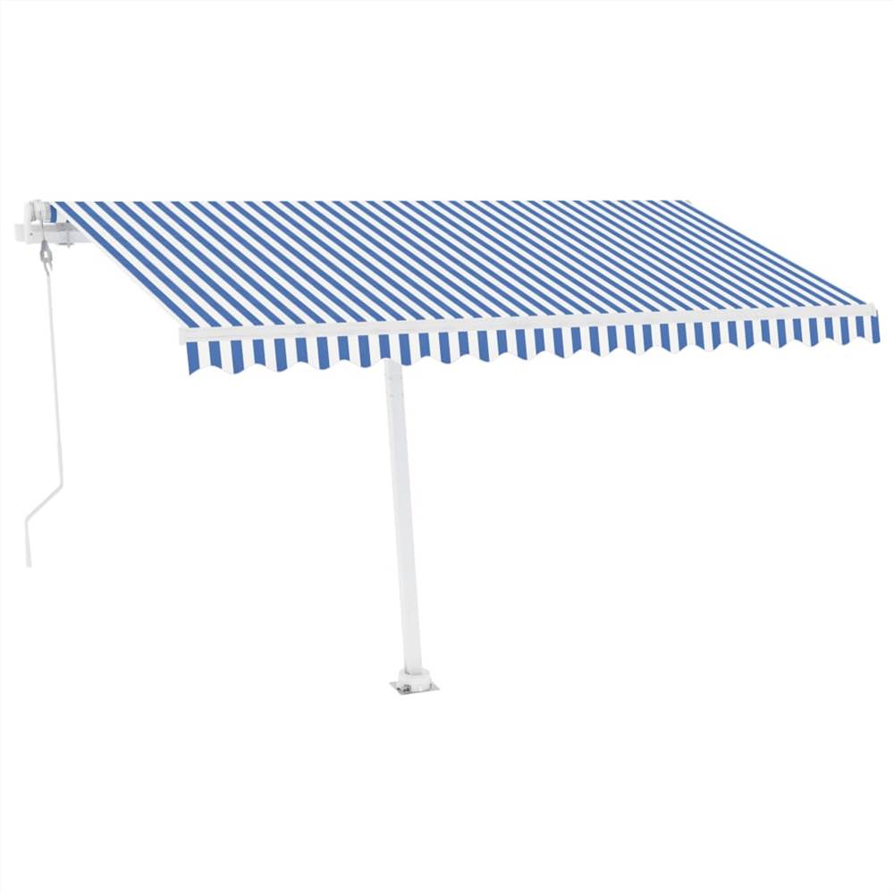Freestanding Automatic Awning 450x300cm Blue/White