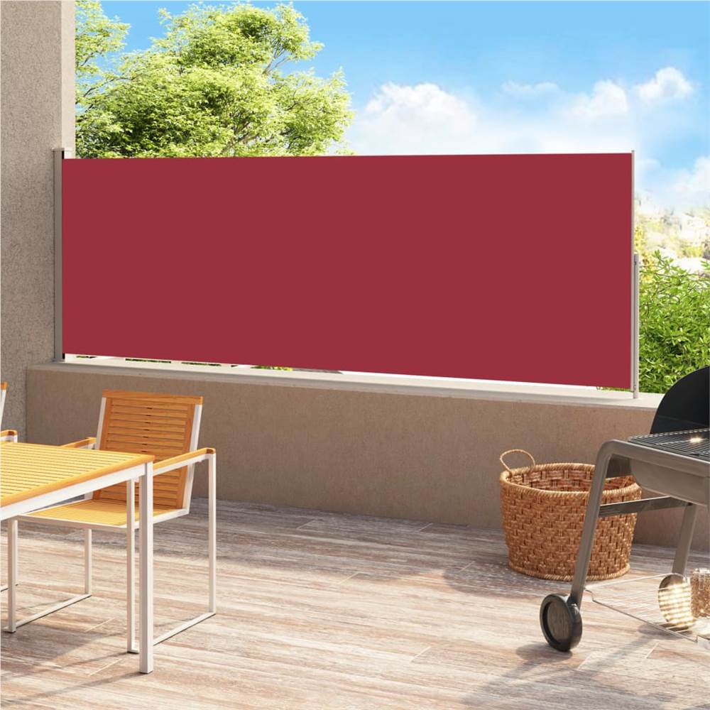 

Patio Retractable Side Awning 200x500 cm Red