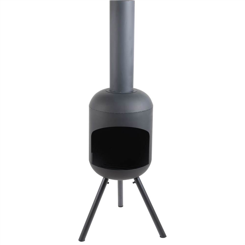 RedFire Garden Fireplace with BBQ Grill Fuego Large Black