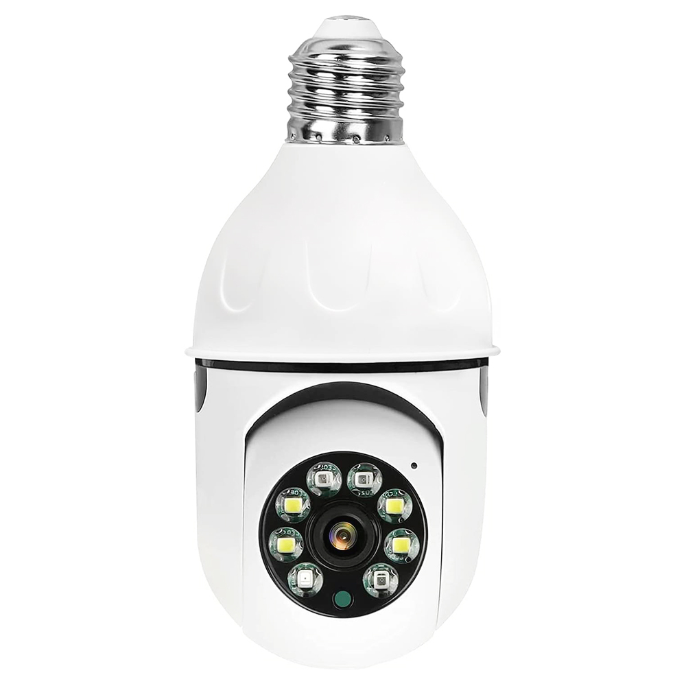 E27 Bulb Camera 1080P Security Camera System with 2.4GHz WiFi 360 Degree Wireless Home Surveillance Cameras Night Vision