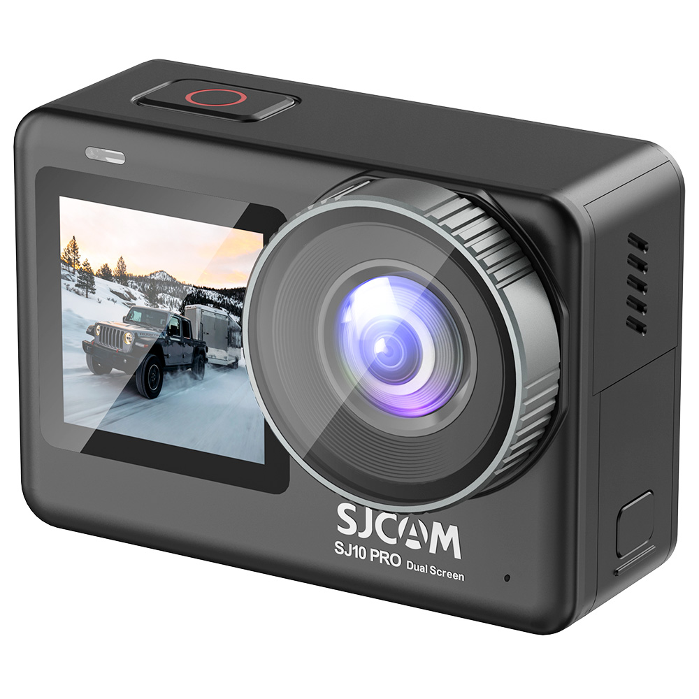SJCAM SJ10 Pro Sports & Action Camera, 2.33''+1.3'' Dual Screen 4K/60FPS, กันน้ำลึกสูงสุด 5 ม., 6-AXIS GYRO Stabilization