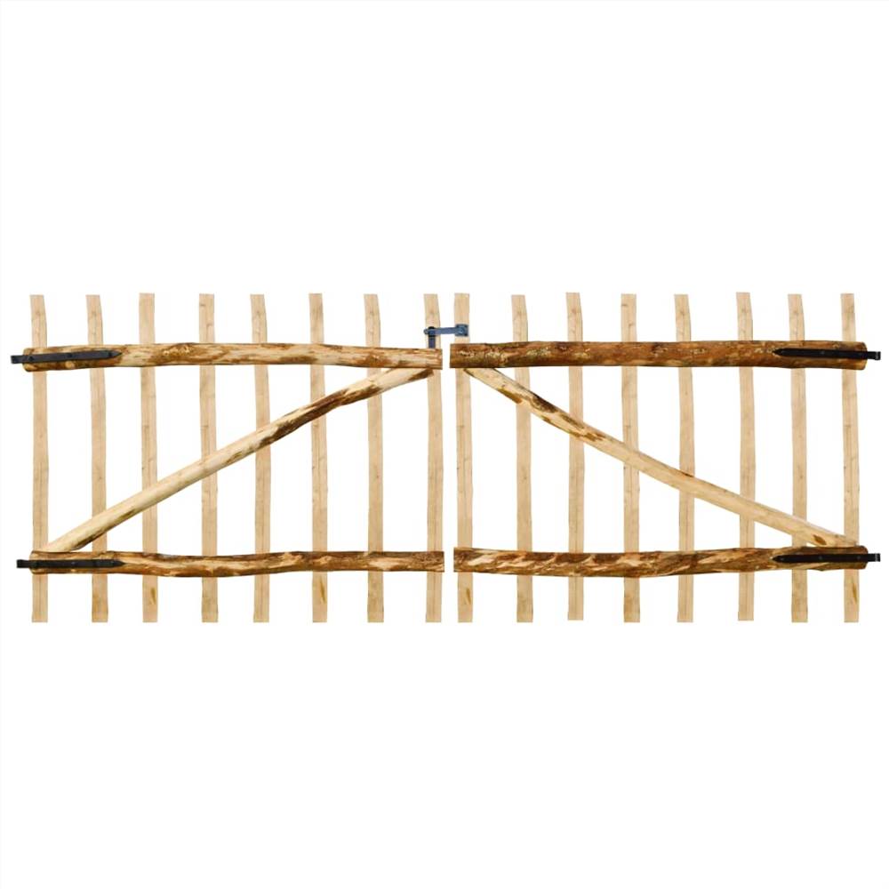 

Double Fence Gate Hazel Wood 300x120 cm