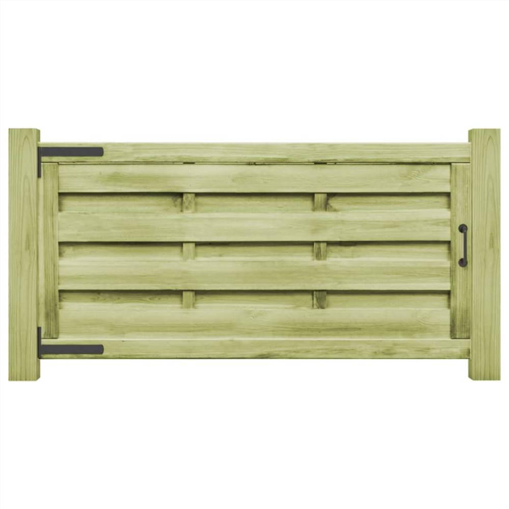 Garden Gates 2 pcs Impregnated Pinewood 150x75 cm Green