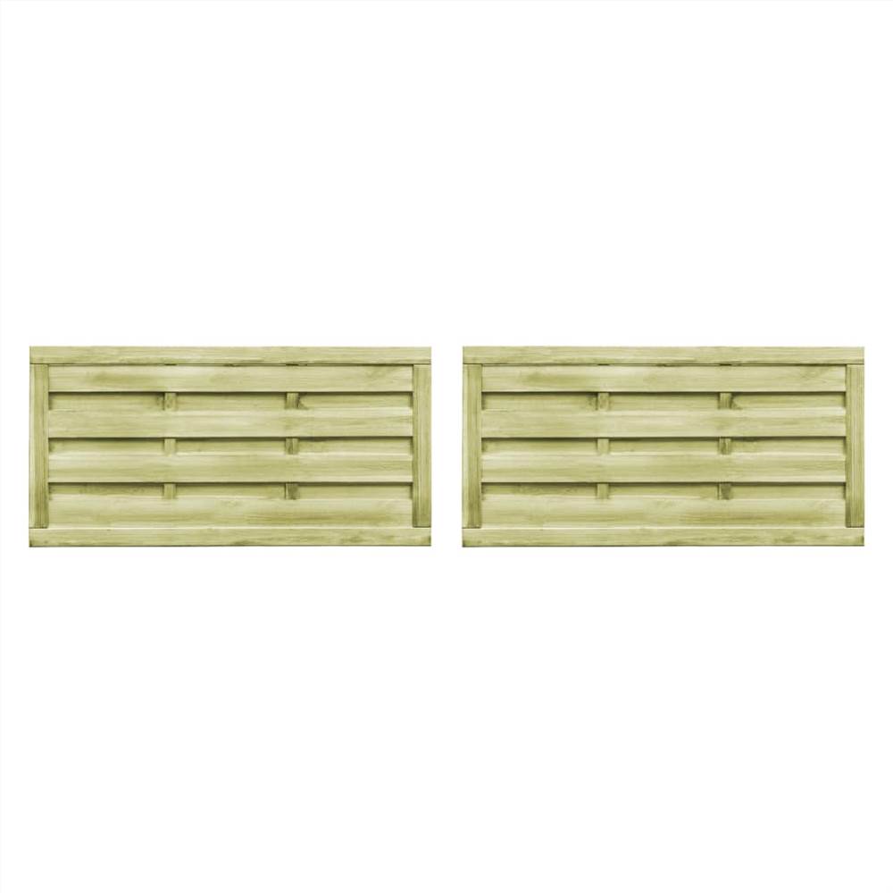 Garden Gates 2 pcs Impregnated Pinewood 150x75 cm Green