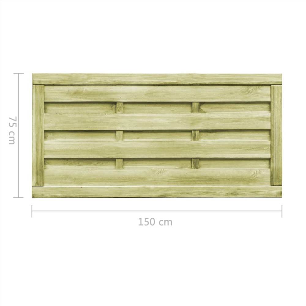 Garden Gates 2 pcs Impregnated Pinewood 150x75 cm Green