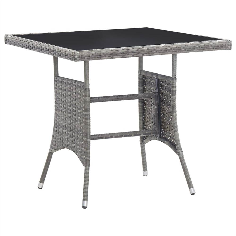 

Garden Table Anthracite 80x80x74 cm Poly Rattan