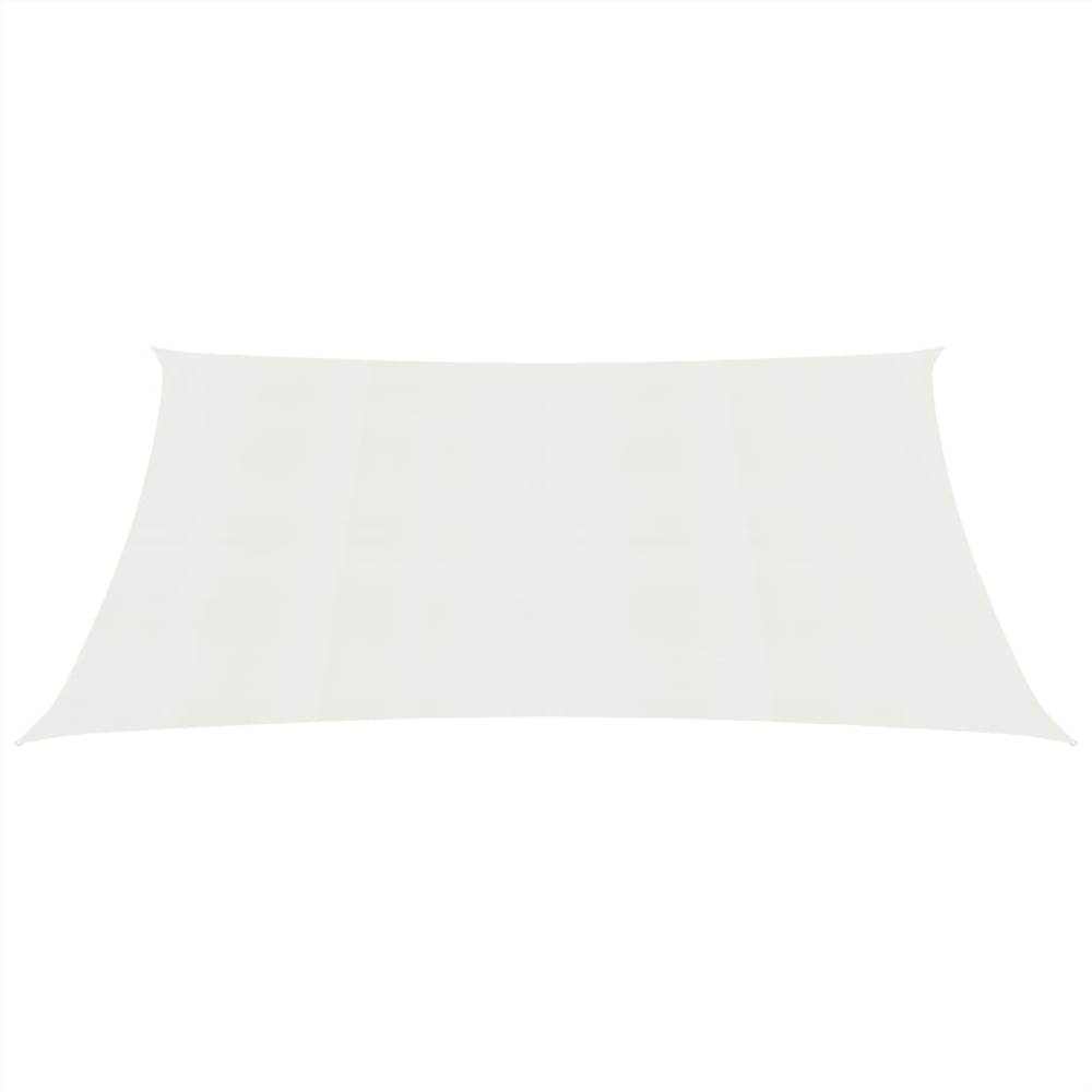 Sunshade Sail 160 g/m² White 4x7 m HDPE
