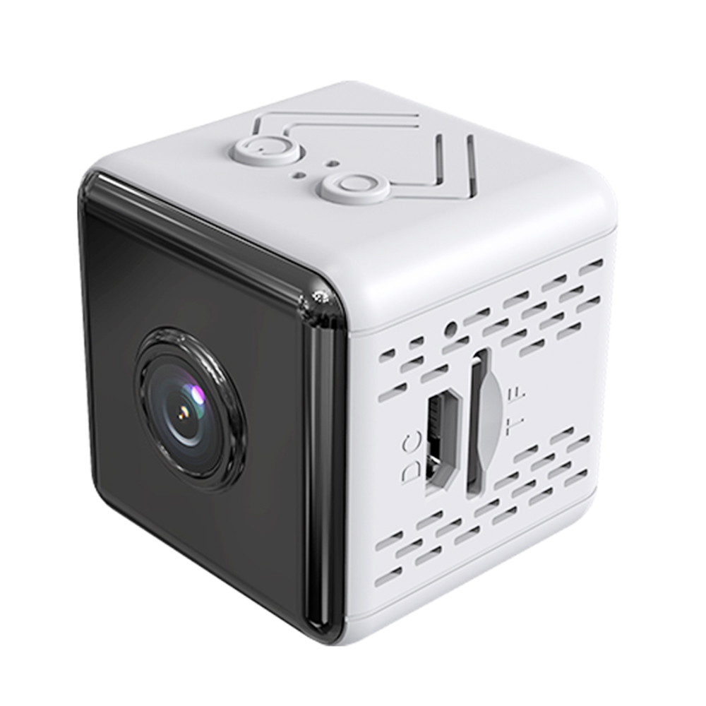Mini Wireless Camera Real 1080P Wifi Camera Home Nanny Tiny Cam Baby mit Nachtsicht-Bewegungs-Handy-App-Erkennung - Weiß