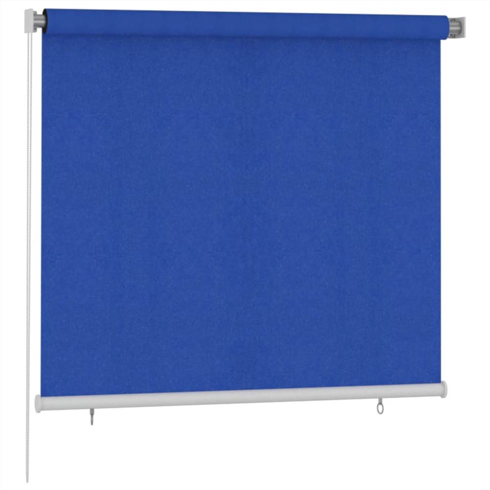 Outdoor Roller Blind 160 x 140 cm Blue HDPE