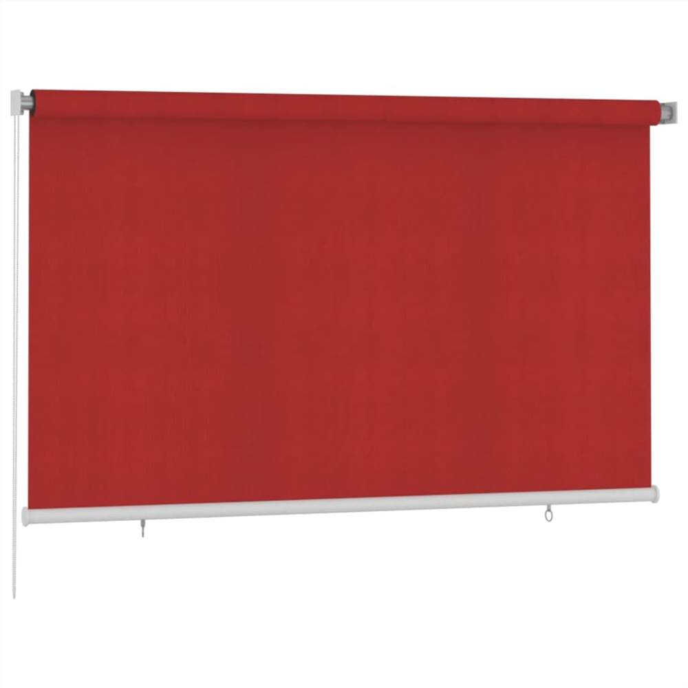 Outdoor Roller Blind 240 x 140 cm Red HDPE