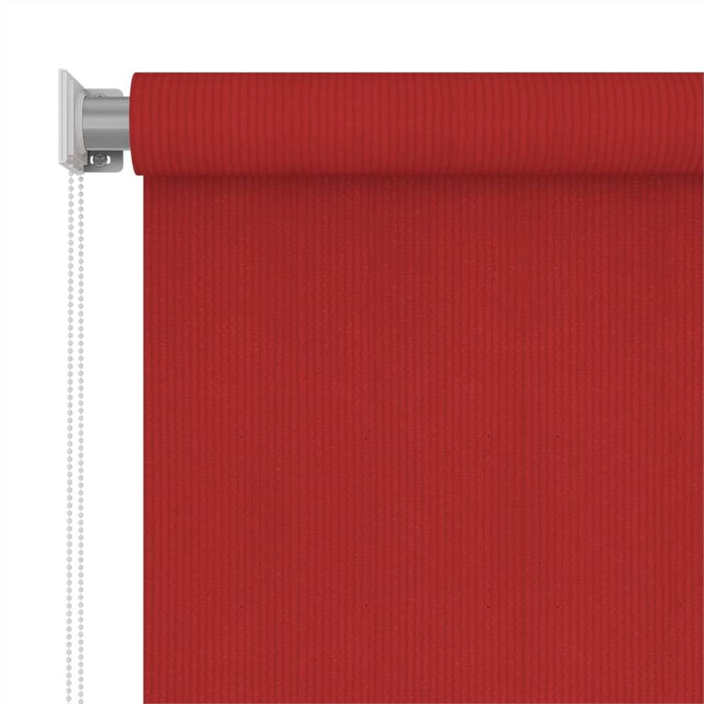 Outdoor Roller Blind 240 x 140 cm Red HDPE