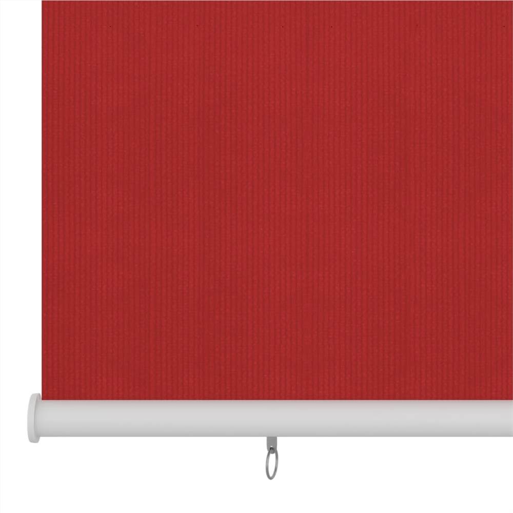 Outdoor Roller Blind 240 x 140 cm Red HDPE