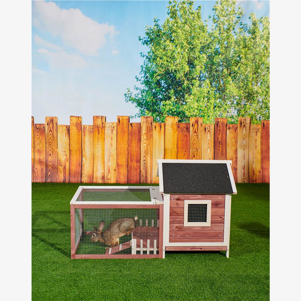 Shop the Large Capacity of Wooden Rabbit Chicken Bunny Hutch Cage White