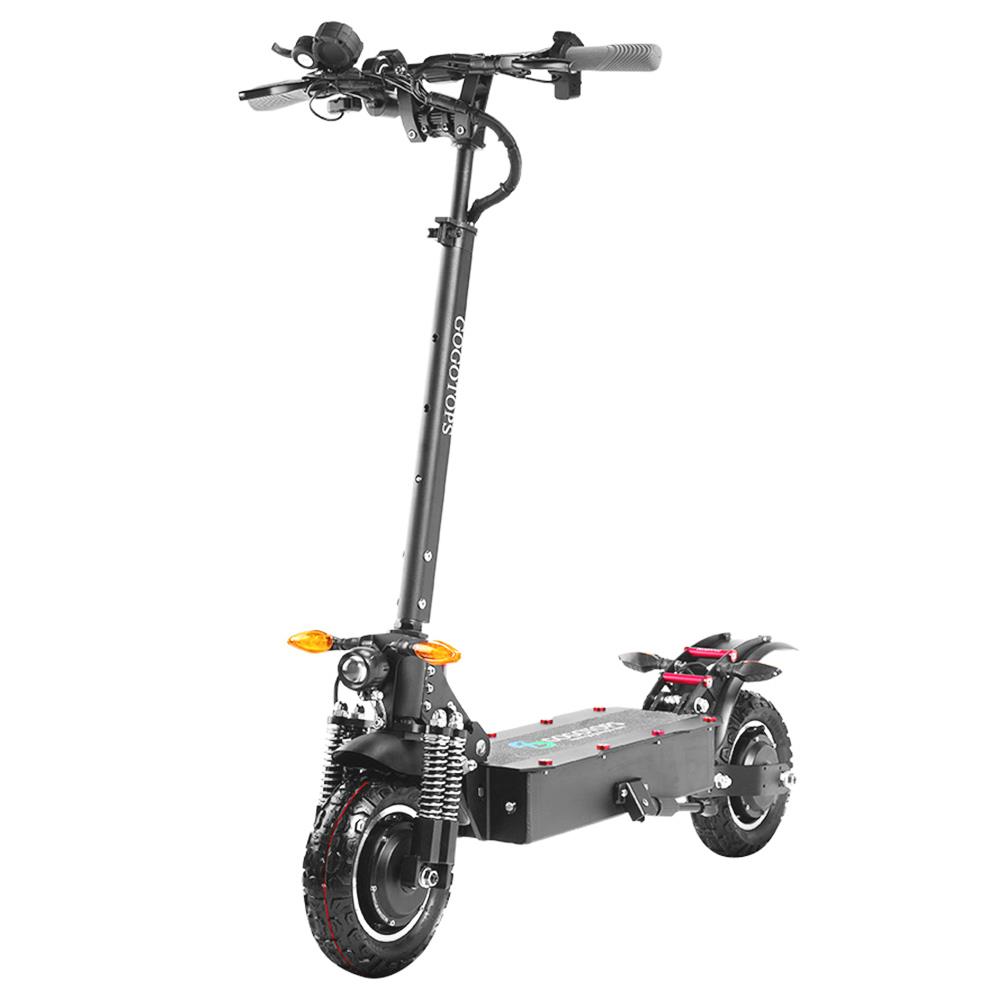 

Gogotops GS4 Off Road Electric Scooter 10 Inch 1000W*2 Dual Motor 52V 38.4Ah Battery 80km Range 65km/h Max Speed 150kg Load, Black