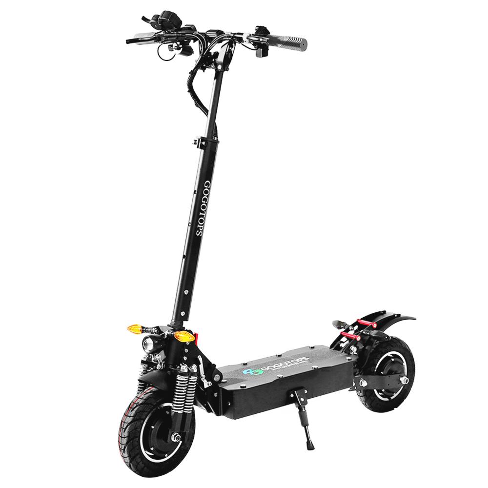 

Gogotops GS4 Road Electric Scooter 10 Inch 1000W*2 Dual Motor 52V 28.8Ah Battery 60km Range 65km/h Max Speed 150kg Load, Black