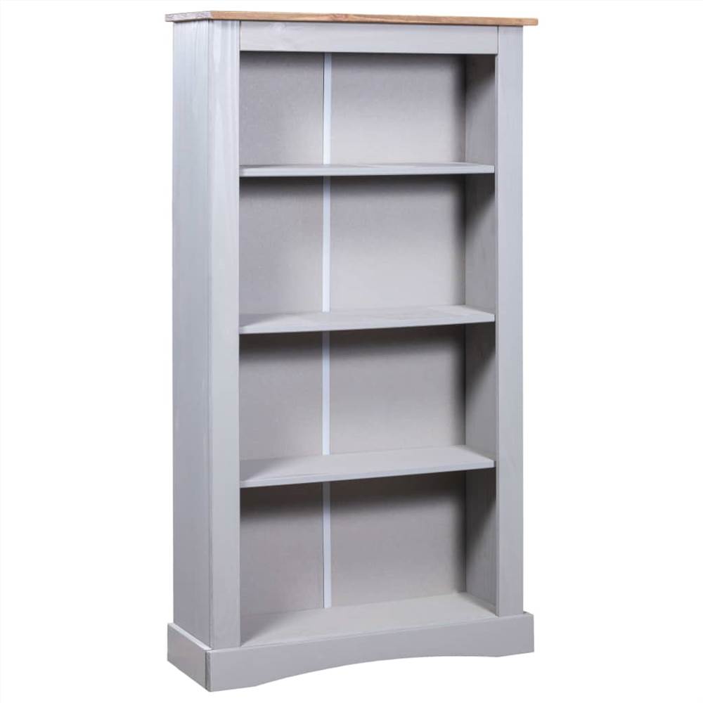 

4-Tier Bookcase Mexican Pine Corona Range Grey 81x29x150 cm