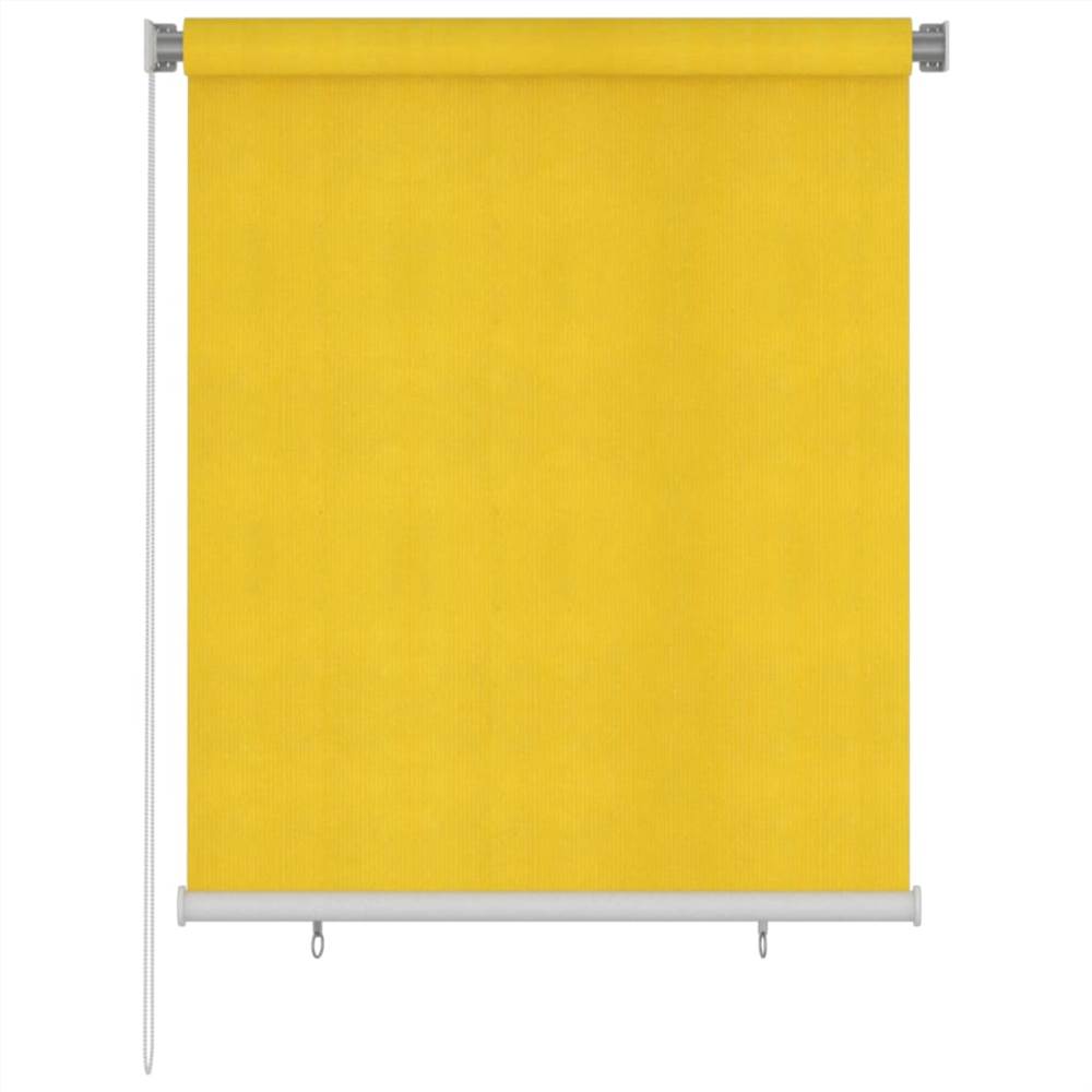 Roleta zewnętrzna 120x140 cm żółta HDPE