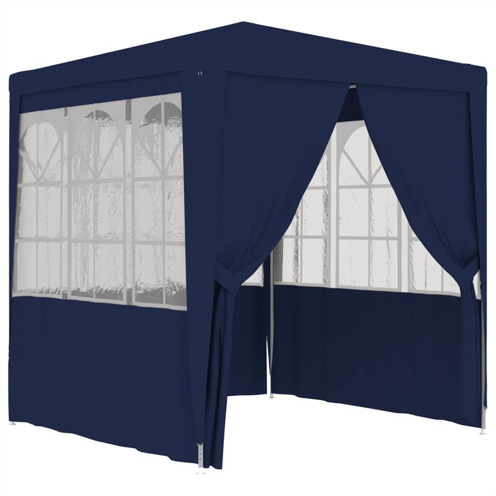 Professional Party Tent with Side Walls 2x2 m Blue 90 g/m²