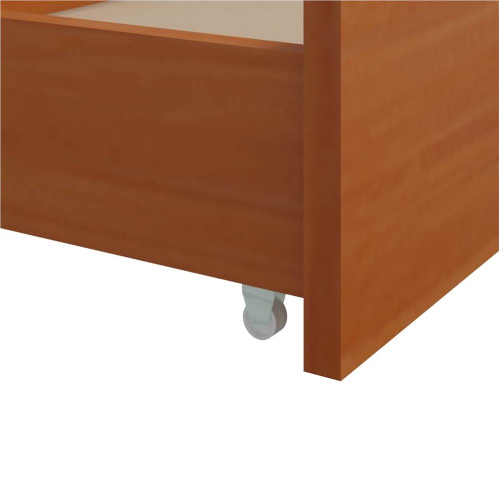 Bed Frame with Drawers Honey Brown Solid Wood Pine 90x200 cm Single