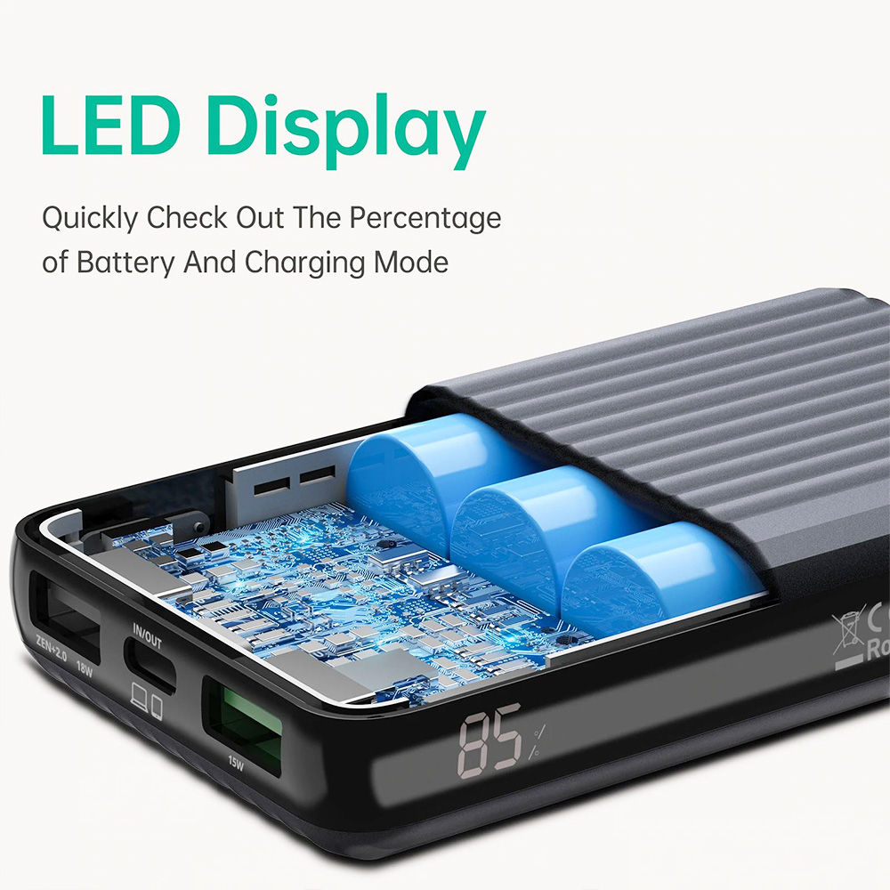 ZENDURE SuperMini X3 10000mAh 45W PD Power Bank Grey