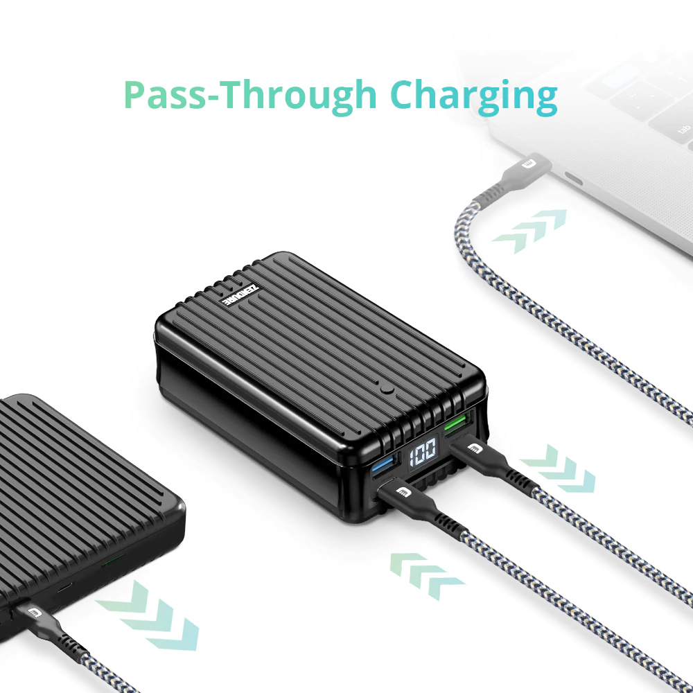 未開封ZENDURE SuperTankPL 26,800mAh ZDA8PDP ZENDURE SuperTank 26800mAh/100W PD Portable Power Bank Black