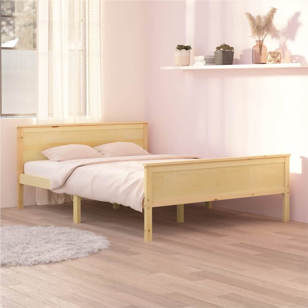 

Bed Frame Solid Wood Pine 160x200 cm King Size